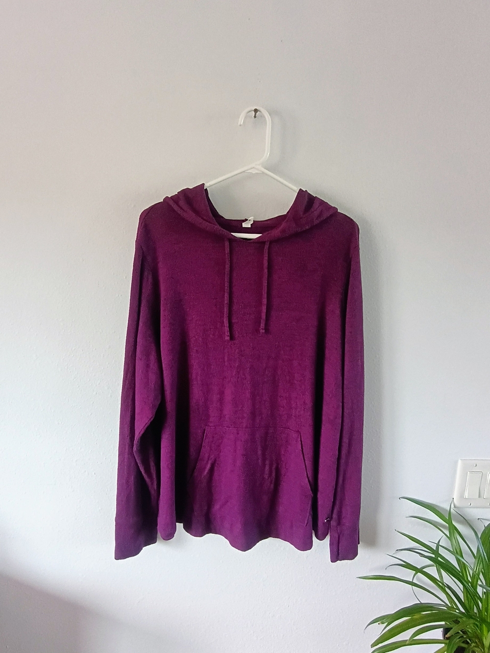 💜 Ideology Purple Hoodie 2X Plus Size Soft Stretch Athleisure Pullover Pocket